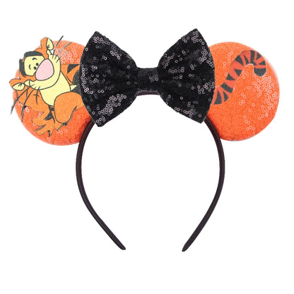 Disney Cartoon Mouse Ears Headband - Sequin Bow Hair Accessory for Girls, Birthday Parties & Cosplay