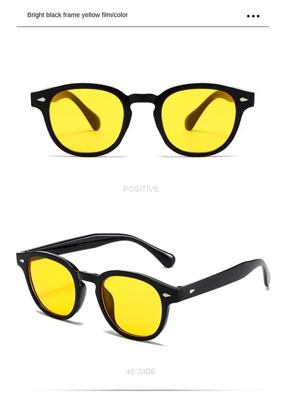Vintage Rectangle Sunglasses – Luxury Designer Square Sun Glasses for Men & Women