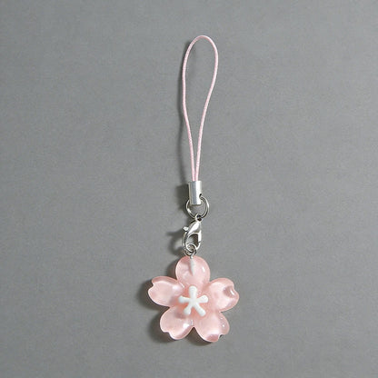 Colorful Resin Flower Phone Chain - Fresh Cute Transparent Key Pendant Bag Charm Accessory for Women & Best Friends