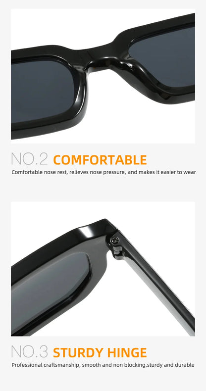 Vintage Rectangle Sunglasses for Men & Women – Retro UV400 Luxury Brand Design Eyewear