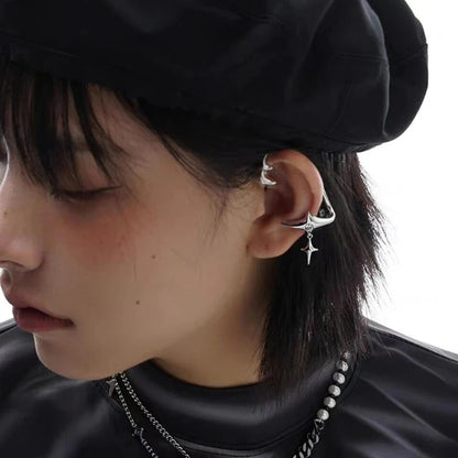 Sparkling Fashion Star Clip Earrings - Simple Ear Cuff & Climber Jewelry Gift