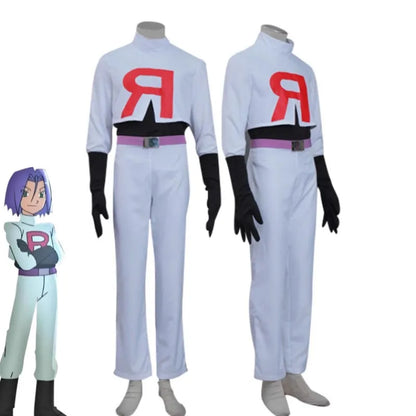 Anime Jessie & James Cosplay Costume – Team Rocket Full Set for Men & Women, Halloween Outfit