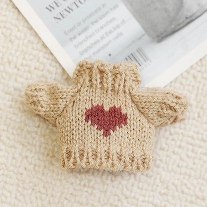 Labubu Striped Sweater Outfit - Matching Hat Pendant, Customizable Doll Accessories