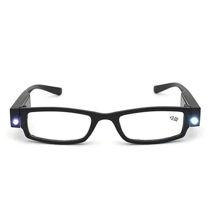 2021 LED Light Reading Glasses – Full Frame Fashion Eyewear for Men & Women, +1.0 to +4.0 Diopters