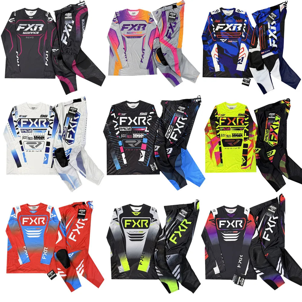 FXR 2025 PODIUM/CLUTCH PRO Gear Set – Dirt Bike Motocross Jersey & Pants Combo for Off-Road Riding