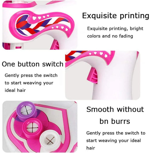 Automatic Hair Braiding Machine for Kids - Mini Electric Three-Strand Braided Hair Styling Tool