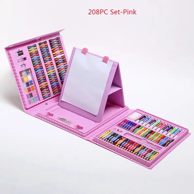 Children's Drawing Set – 208/150/86PCS Sketch & Doodle Art DIY Toolkit with Portable Case, Non-Toxic Gift for Kids