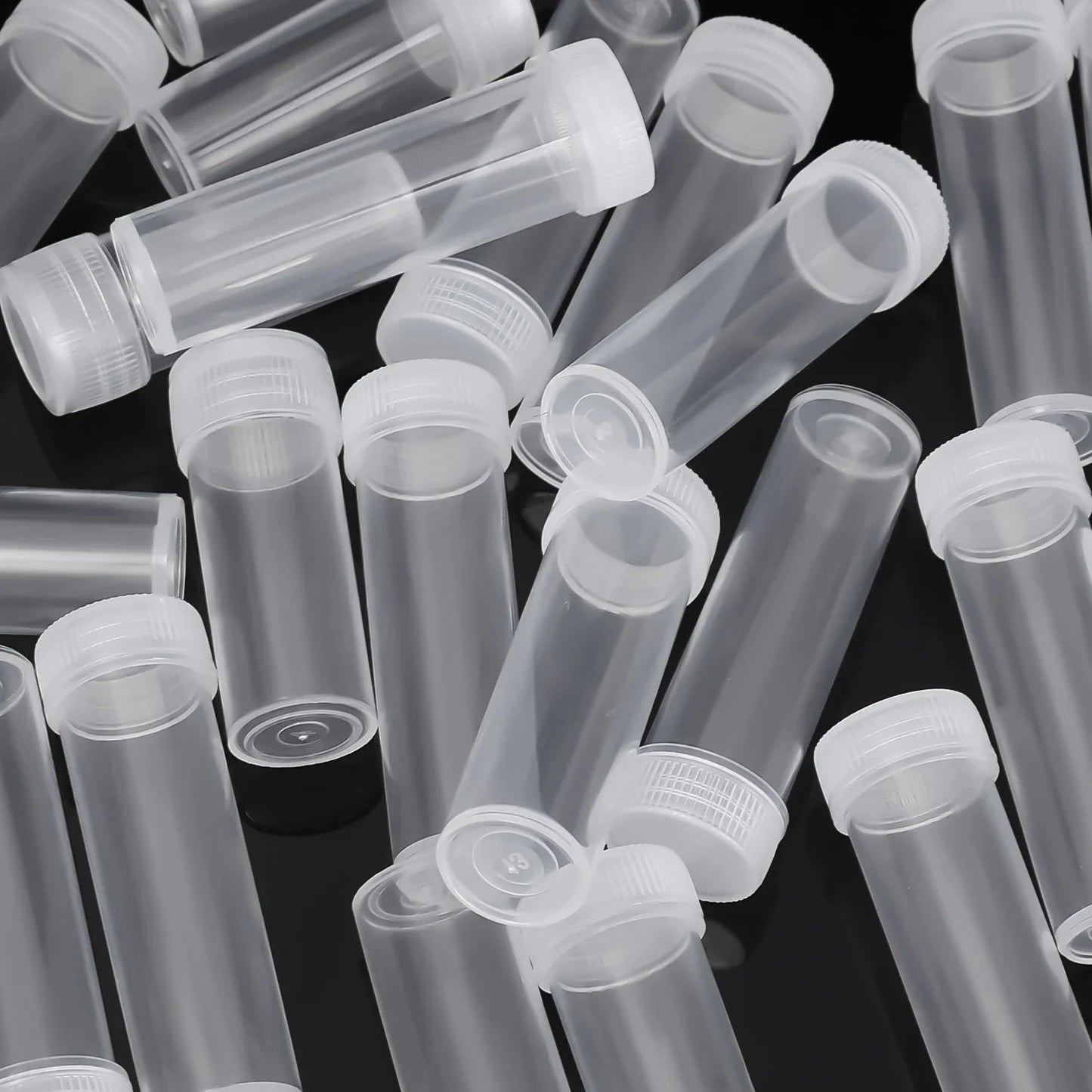 Mini Transparent Plastic Sample Bottles – Refillable Vials for Medicine, Pills, Cosmetics & Storage