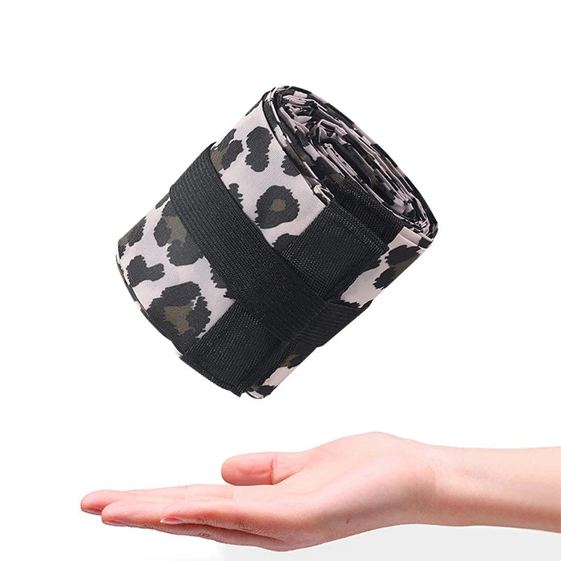 Foldable Shopping Bag for Women - Ultra Lightweight Nylon Crossbody Tote with Large Capacity for Travel and Beach Storage