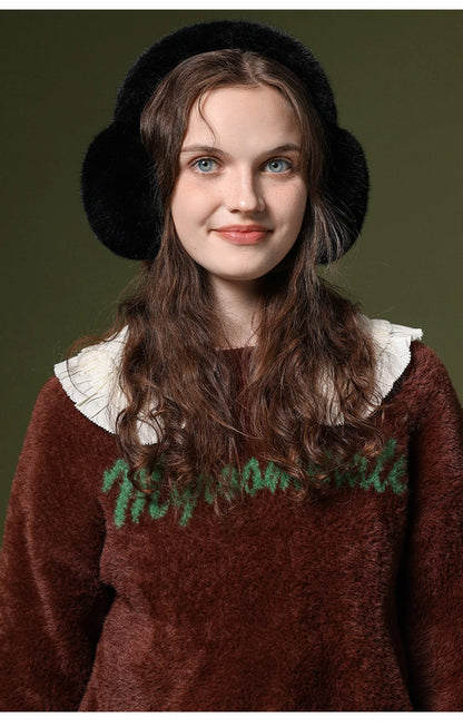 Maikun Thermal Earmuffs for Autumn & Winter - Thickened Cycling Ear Bags Imitation Rabbit Marten Ear Warmers