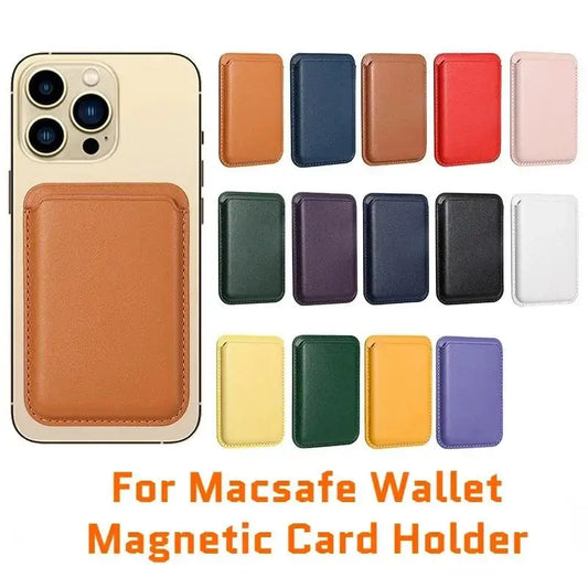 MagSafe Magnetic Leather Card Holder Wallet Case for iPhone 15, 14, 13 & 12 Pro Max Series