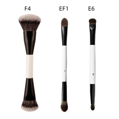 F4 Dual-Ended Makeup Brush – Foundation, Powder, Blush, Contour & Eyeshadow Concealer Brush
