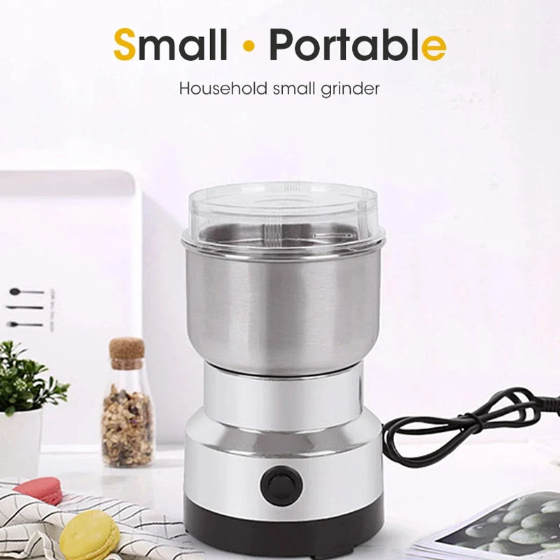 Mini Electric Grinder 300ml – Ultrafine Pulverizer for Baby Food, Coffee, Spices & Grains with 2/4 Blades