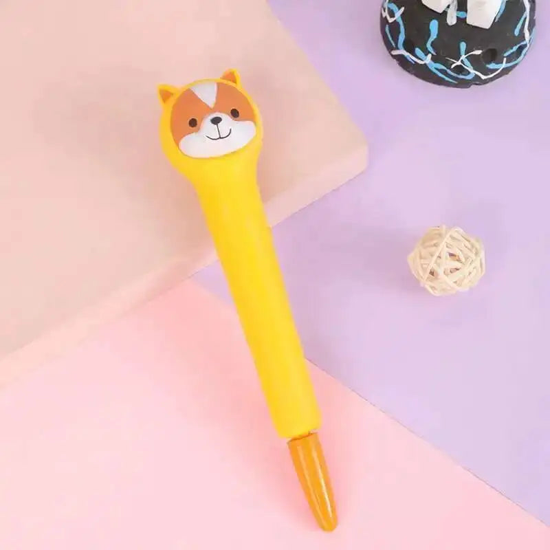 Lytwtw’s Cute Kawaii Soft Gel Pen – Creative Cartoon Stress Relief Pen for School and Office Supplies