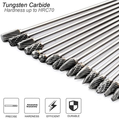 Extra Long 100mm Rotary Rasp File | Carbide Burr Alloy Bits for Metal & Wood Carving | Milling Cutter Drill Abrasive Tool