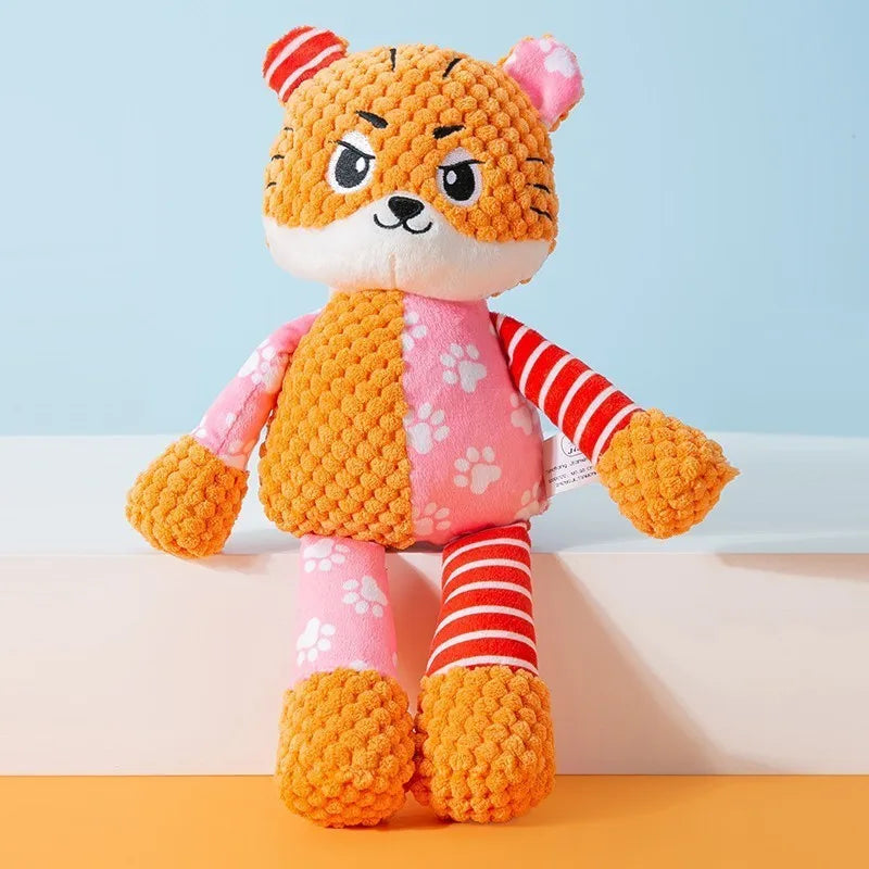 Pet Plush Puzzle Toy – Interactive Squeaky Chew Toy for Cats & Dogs, Bite-Resistant Teeth Cleaning Animal Toy, Pet Supplies