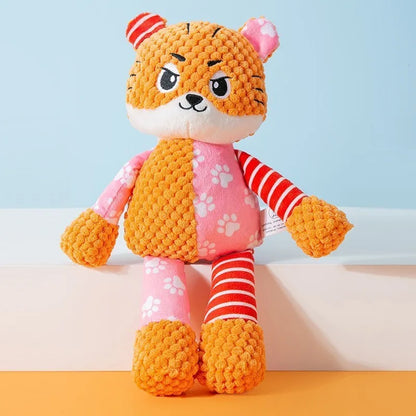 Pet Plush Puzzle Toy – Interactive Squeaky Chew Toy for Cats & Dogs, Bite-Resistant Teeth Cleaning Animal Toy, Pet Supplies