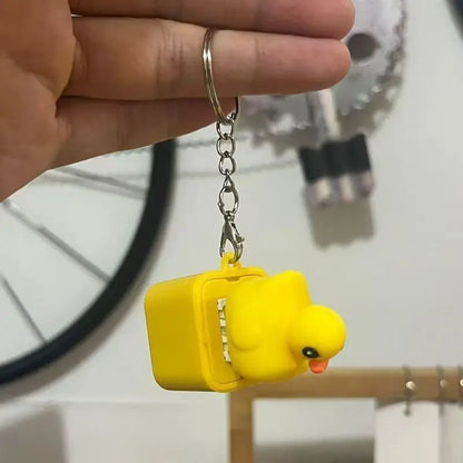 Frog Duck Sound Keychain - Rechargeable Keyboard Clicker with LED Light for Stress Relief & Fun Accessories