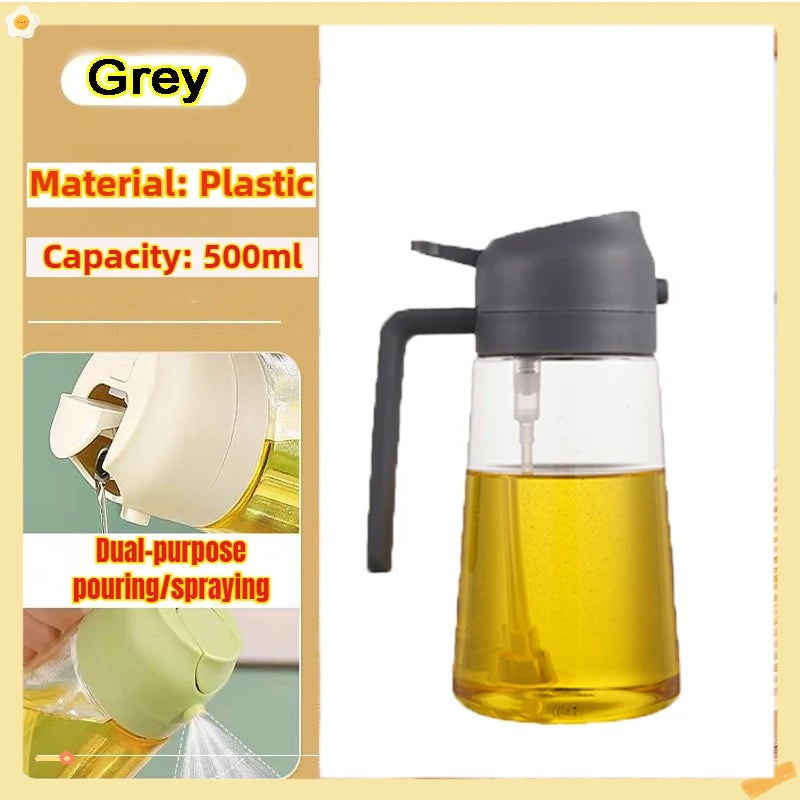 Oil Spray Bottle - 200/300/500ml Cooking Olive Oil Sprayer for BBQ Baking Vinegar & Kitchen Use