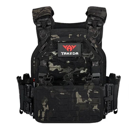 YAKEDA ATFG MOX CAMO Tactical Plate Carrier – Lightweight, Quick Release, 1000D Nylon MOLLE Vest for Combat & Hunting