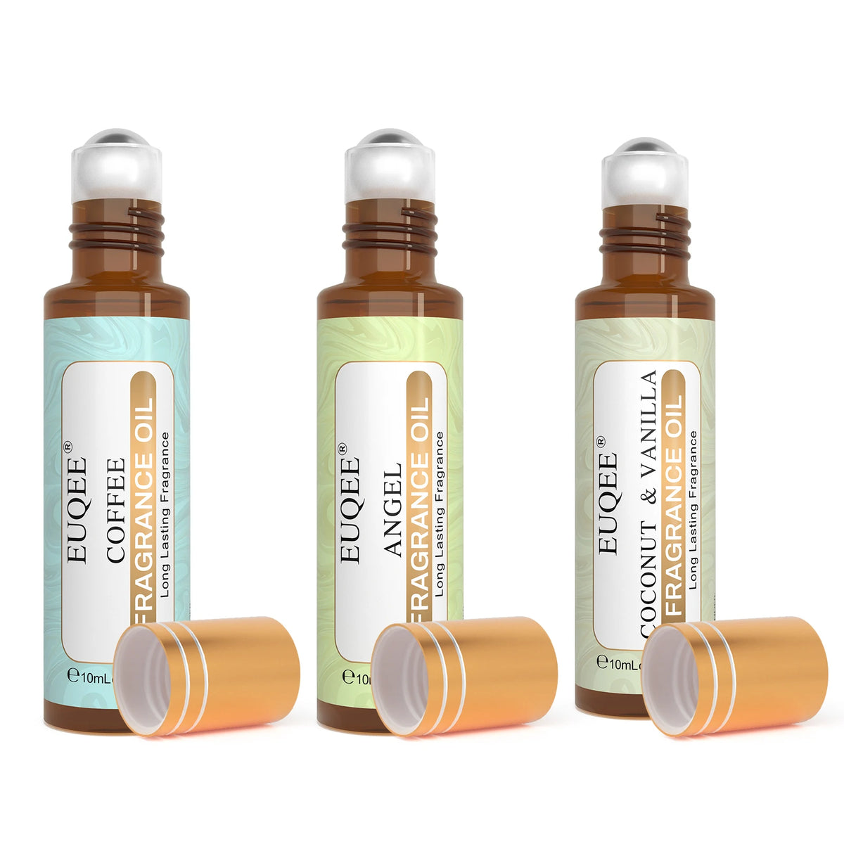 EUQEE 10ml Women's Roller Fragrance Oil - Coconut, Vanilla & Floral Aroma Scent Oil