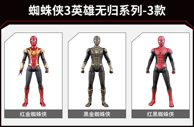 ZD Toys Spider-Man No Way Home 1/10 Action Figure – Peter Parker Gold Black Red Marvel Legends Collectible Toy