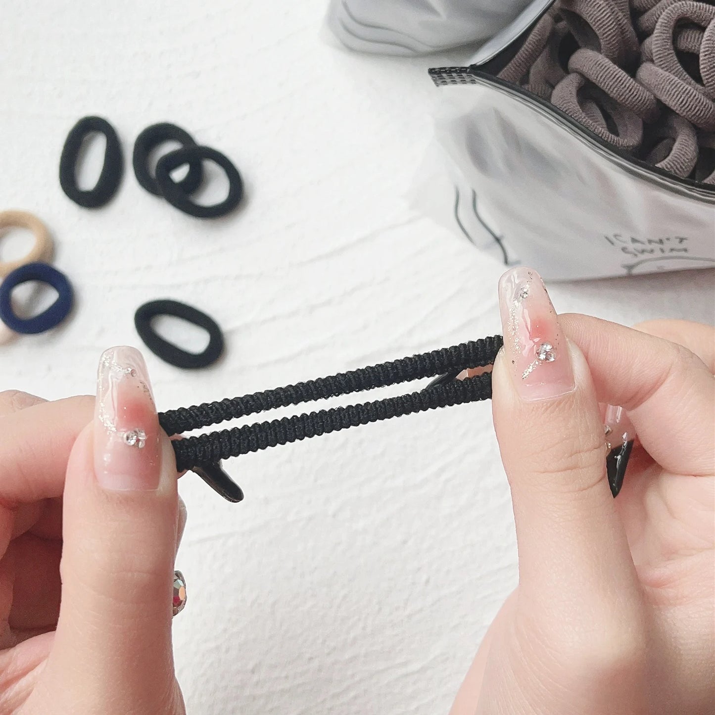 20/50PCS Kids Elastic Hair Bands – Girls Sweets Scrunchie Rubber Bands for Children Hair Ties & Headbands