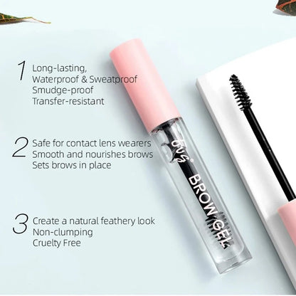Waterproof Transparent Gel Eyebrow Styling Cream - Long-Lasting Fixing Brow Soap, Clear Liquid Eyebrow Sealed Layer, Makeup Cosmetic