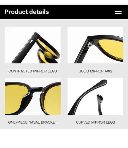 JNPCXI Retro Round Sunglasses – Punk Leopard Rivet Fashion Shades UV400 for Men & Women