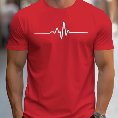 Men's 100% Cotton Summer T-Shirt – Creative Graphic Printed Slim Fit Casual Sports Round Neck Short Sleeve Top