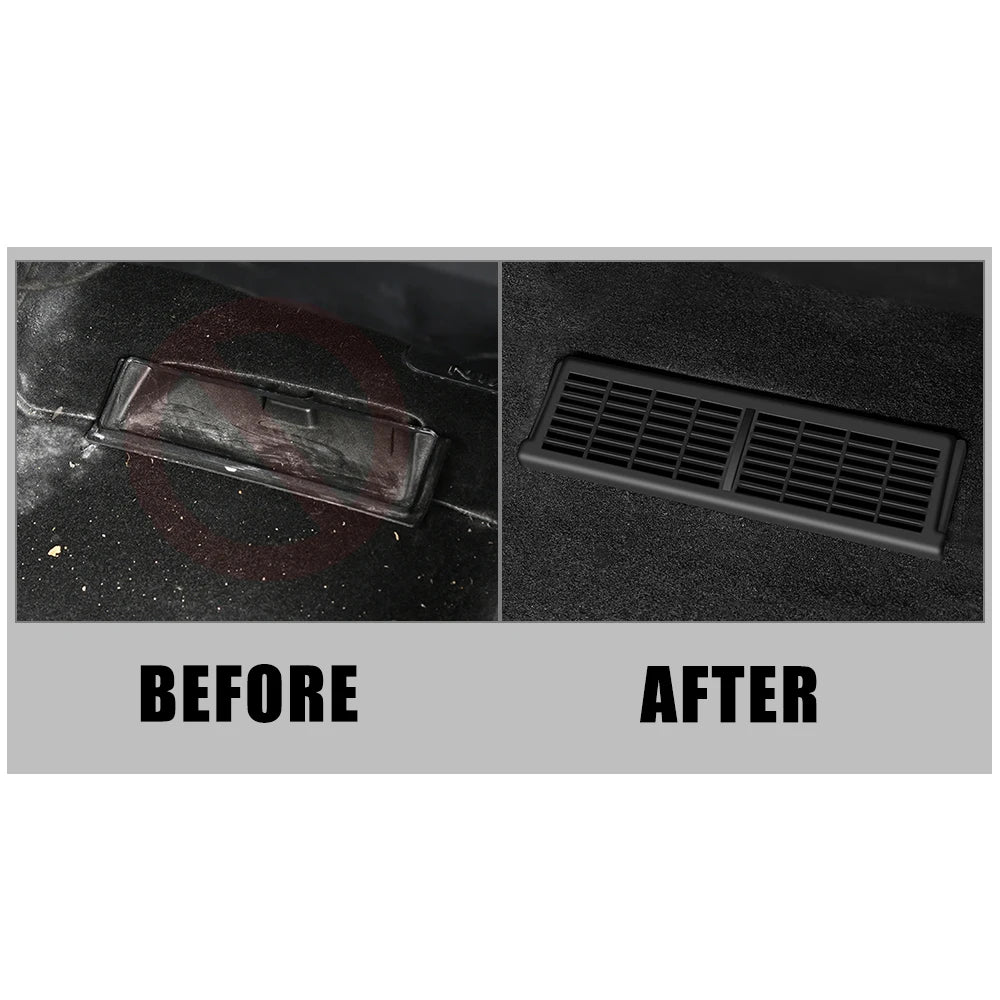 Tesla Model Y Air Outlet Covers - 2pcs Under Seat Vent Dustproof Protection Covers for Car Decoration
