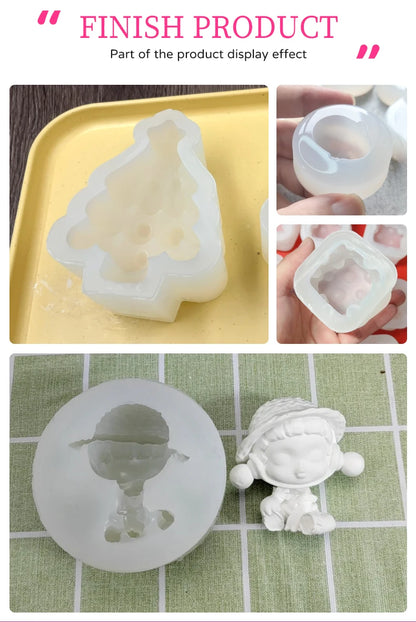DIY Silicone Mold Making Kit — AB 1:1 Liquid Rubber, Fast-Curing Silicone for Mold Casting, 200g/500g