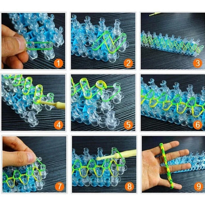 Loom Rubber Bands Bracelet Kit – DIY Woven Lacing & Knitting Craft Toy Gift for Kids