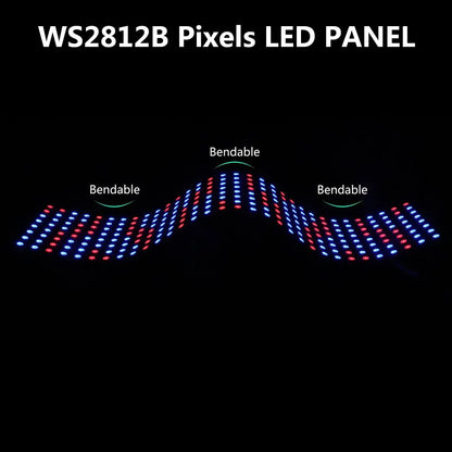 1-10PCS WS2812B RGB LED Panel Module – Flexible 4x12, 8x8, 16x16, 8x32 Pixel Matrix Screen with Individually Addressable IC, DC 5V