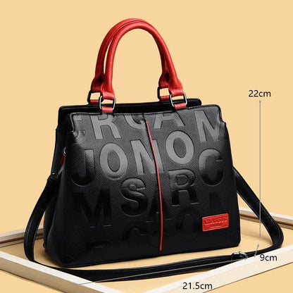 PU Leather Casual Crossbody Bag for Women - Luxury Designer Tote Handbag, Large Capacity Travel Shoulder Sac