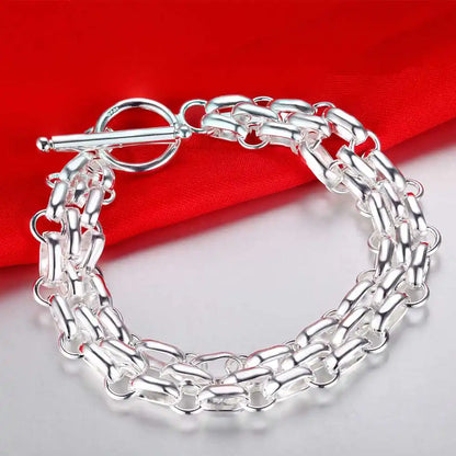 925 Sterling Silver Bead Bracelet – High-Quality Romantic Chain for Women, Fashion Jewelry Gift for Engagement, Party & Wedding