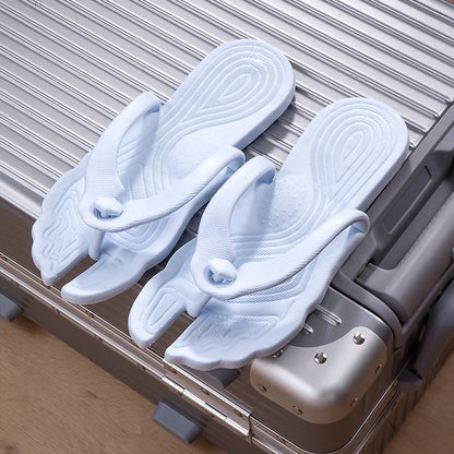 Portable Folding Travel Slippers – Non-Slip Beach & Hotel Flip-Flops for Couples