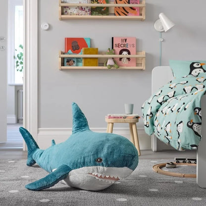 Shark Plush Toy Pillow - Soft Stuffed Sea Animal Birthday Gift and Cute Room Decor for Kids