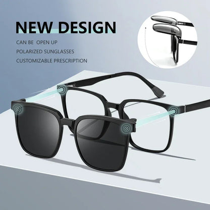 VICKY Magnetic Clip-On Myopia Glasses – Polarized Prescription Reading Sunglasses for Men & Women TJ2190