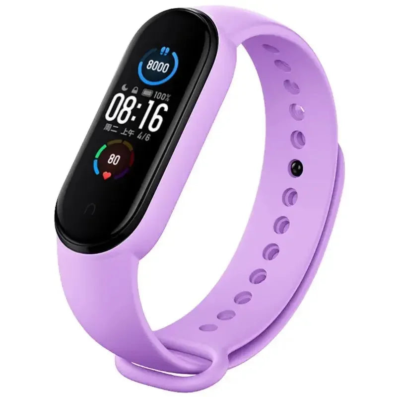 Silicone Watch Strap for Xiaomi Mi Band - Adjustable Replacement Wristband for Mi Band 3 4 5 6 7 Smartwatch