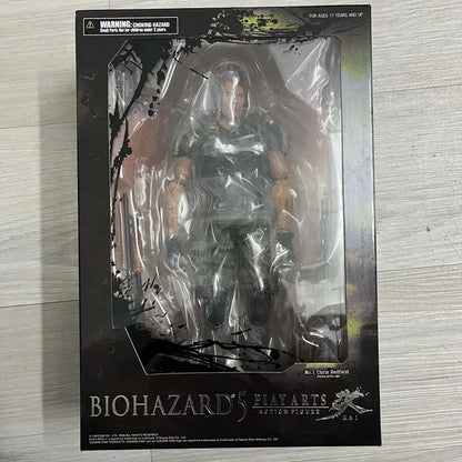 Play Arts Kai Chris Redfield Action Figure - Articulated Biohazard 5 Character Model Collectible Toy Gift