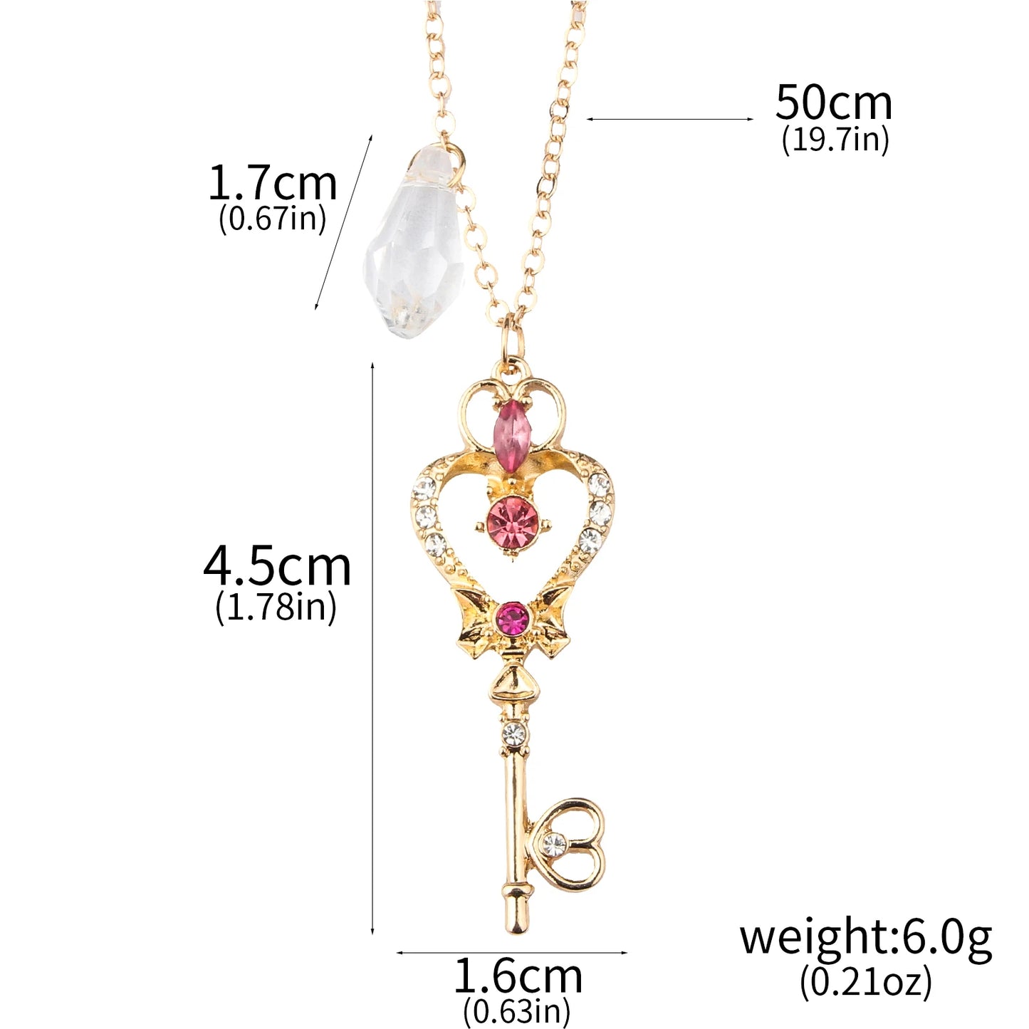 Anime Moon Usagi Necklace Set - Cute Cartoon Enamel Cosplay Jewelry Gifts for Women & Girls