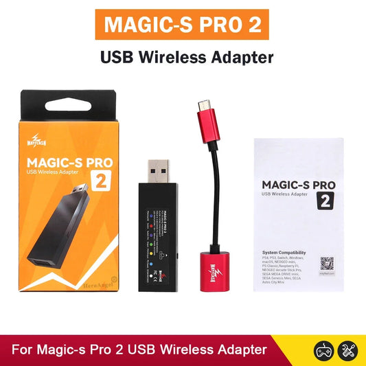 Mayflash Magic S Pro 2 USB Wireless Controller Adapter – JoyCon for NS Pro & Fight Stick for Xbox Series X/S