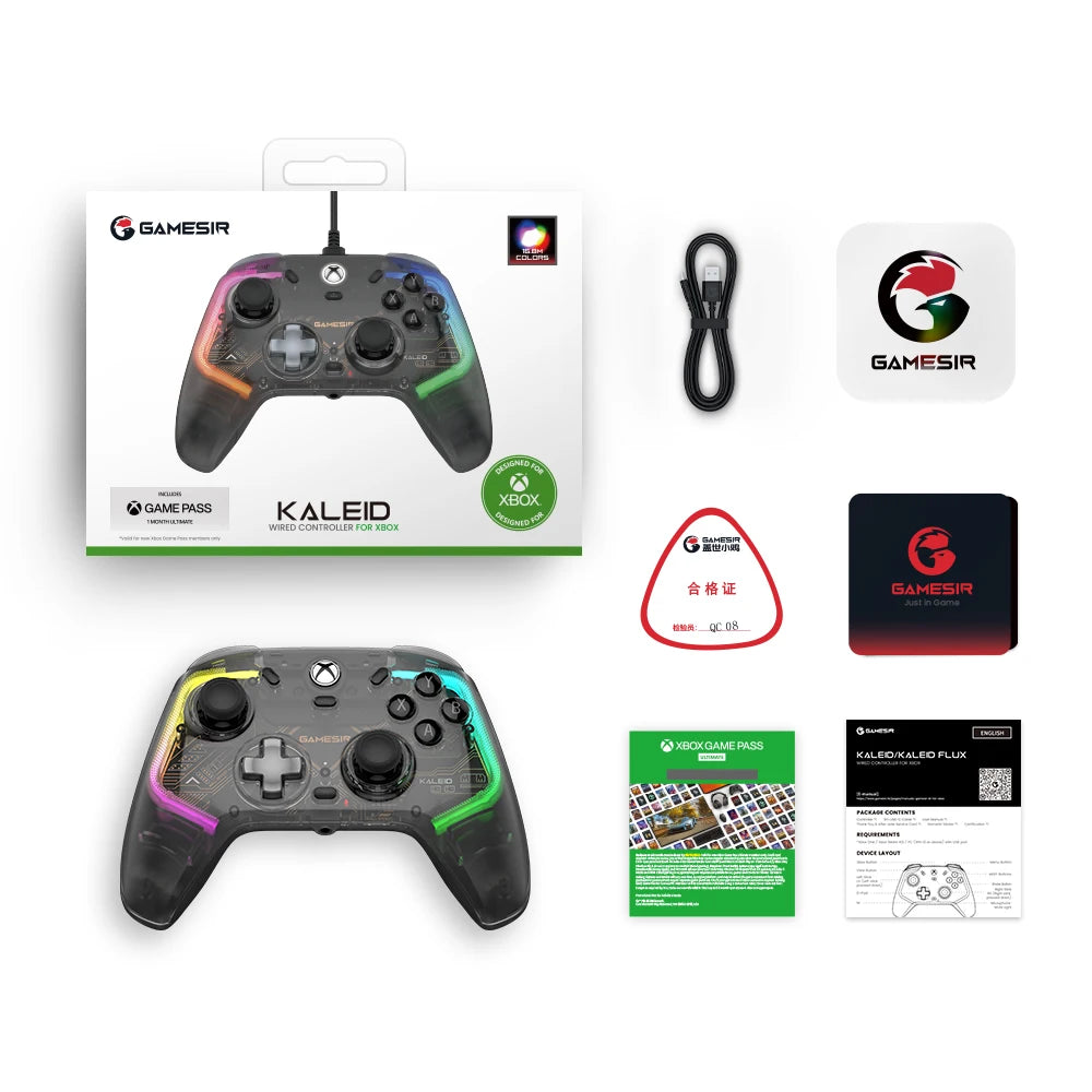 GameSir Kaleid Wired Xbox Controller – Hall Effect Joystick Gamepad for Xbox Series X, Series S & Xbox One