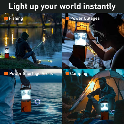 LED Saltwater Camping Lantern - 350-Lumen Emergency Light for Power Outages, Hurricanes & Outdoor Use