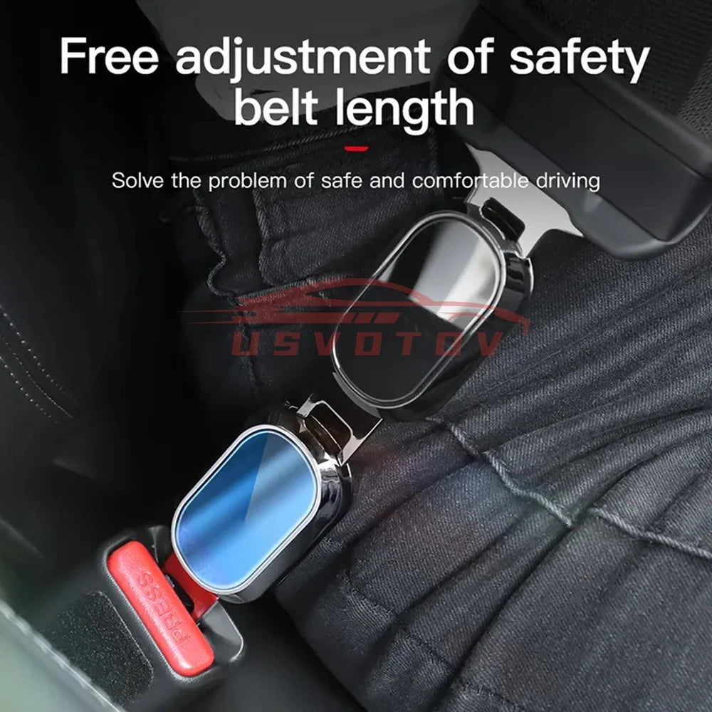 Car Seat Belt Clip Buckle Extender: Compatible with Tesla, Porsche, Mercedes Benz, BMW, Audi, Honda, Nissan, Ford, Land Rover, Toyota, Peugeot, Hyundai