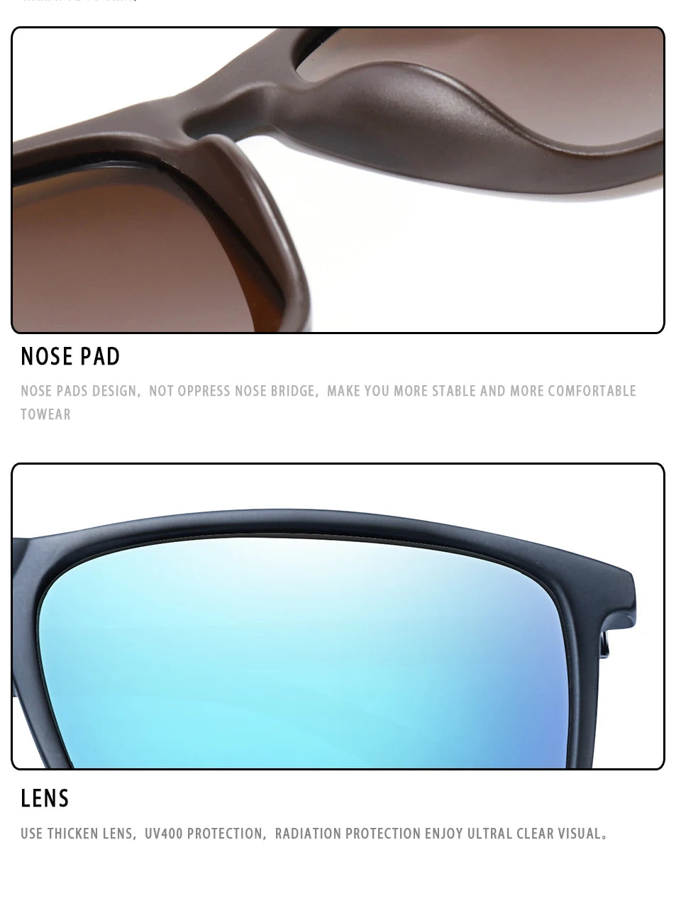Luxury Square Vintage Polarized Sunglasses for Men & Women – UV400 Cycling, Driving, Fishing Eyewear