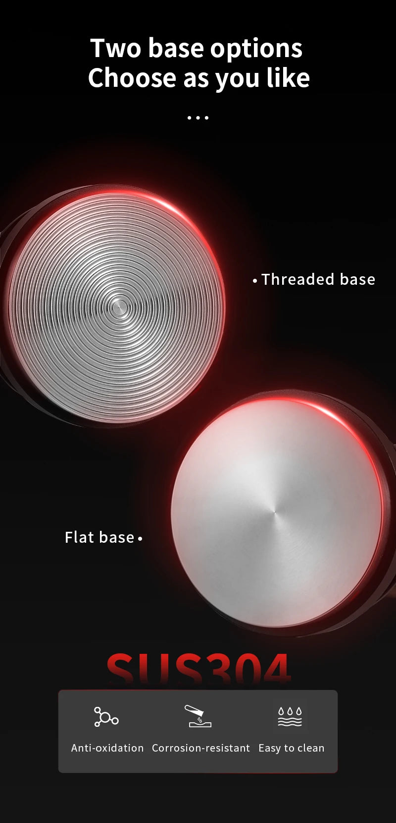 MHW-3BOMBER 30lb Calibrated Coffee Tamper – 51mm/53mm/58mm Flat Espresso Tamper with Spring-Loaded Pressure for Baristas