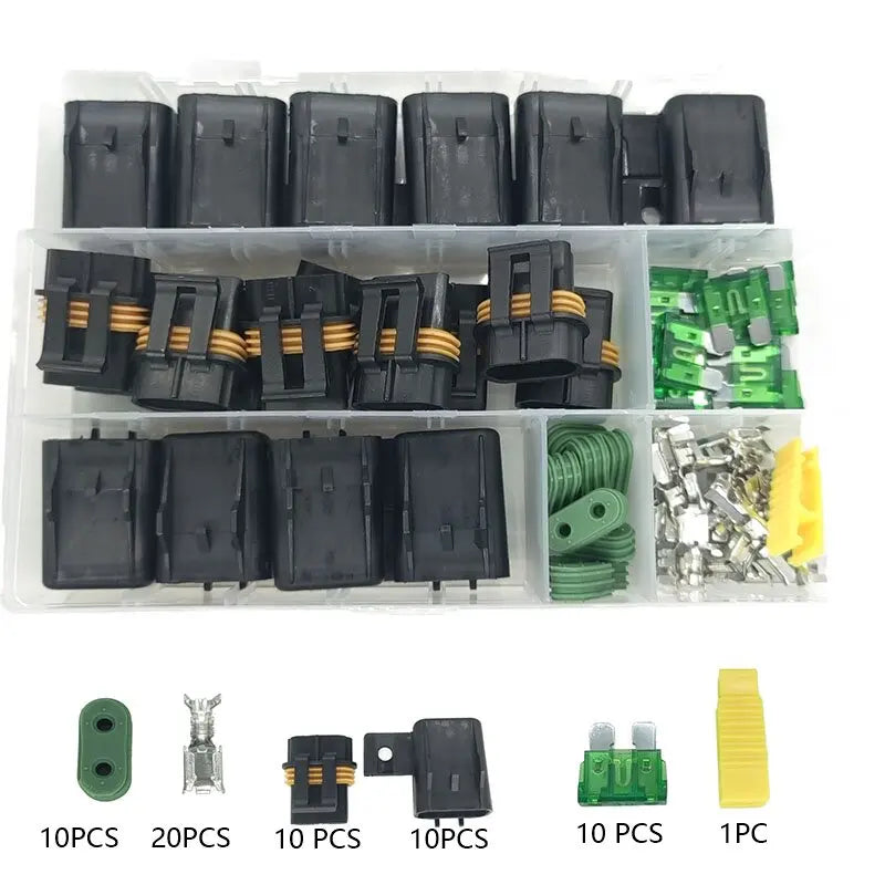 2A-30A Car Fuse & Waterproof Fuse Holder – 12V Auto Vehicle, RV, Truck, Trailer Modified Fuse Socket