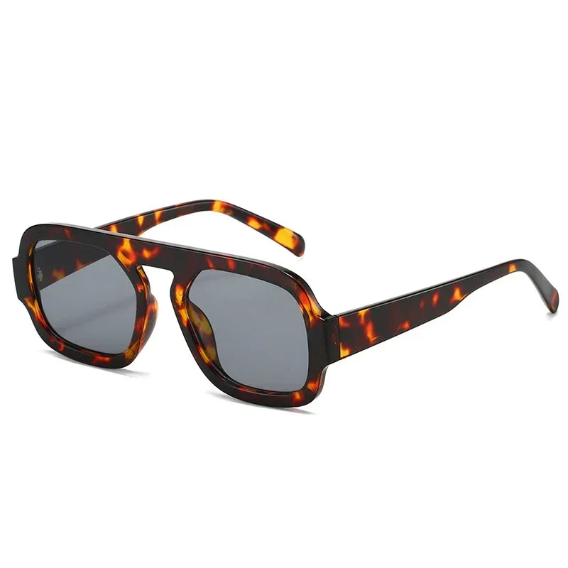 JNPCXI Retro Square Sunglasses – Fashion Gradient UV400 Shades for Men & Women, Punk Style